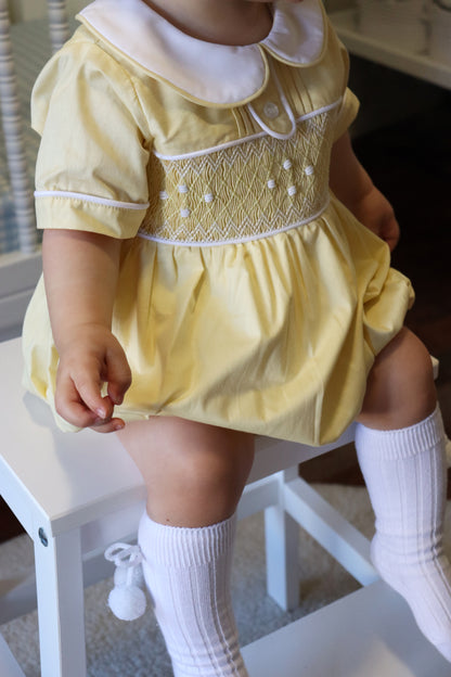 Louis Smocked Bubble Romper