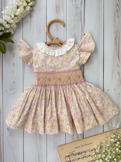 Eloise Floral Hand-Smocked Dress