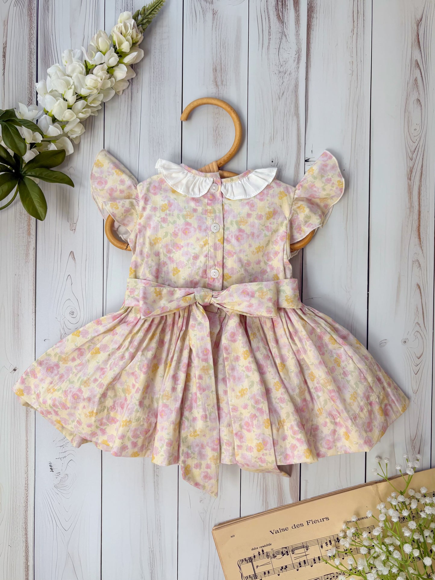 Eloise Floral Hand-Smocked Dress