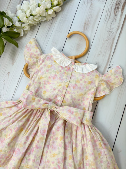 Eloise Floral Hand-Smocked Dress