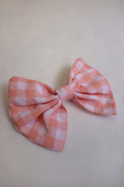 Gingham Hair Bow