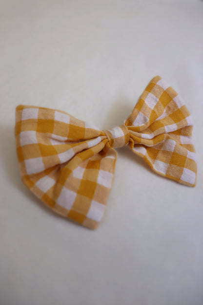 Gingham Hair Bow