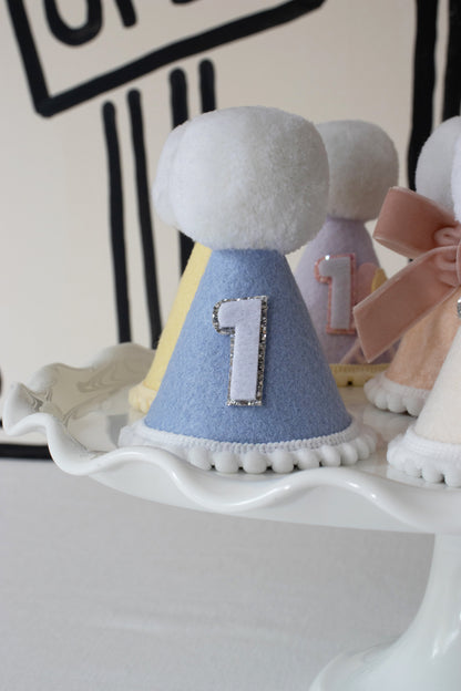 Eggshell Blue Felt Party Hat